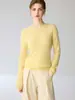 Suéter de cuello redondo 100% cachemira pura para mujer, nuevo estilo otoño e invierno, jersey de punto trenzado, suéter de cachemira ajustado