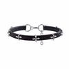 Gargantilla Crucifijo Vintage Diablo Cruz Punk Cuero PU Collar Ajustable Clavícula