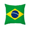 Funda de Almohada Estampada Temática de la Copa Mundial de Qatar 2025 con Diseño de Bandera Nacional Funda para Cojín de Sofá para Sala de Estar y Dormitorio