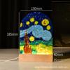 Tablero de Dibujo Acrílico Transparente con Ondas de Agua DIY Regalo Hecho a Mano Tulipán Pintado Luz Nocturna Adorno Regalo para el Día de la Madre