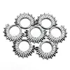 Pendientes F136 de Titanio con Forma de Flor Completamente Incrustados de Circonita Diamantada Anillo Cerrado Sin Pasador G23 Aleación de Titanio Joyería para Piercing Anillo para la Nariz Anillo para el Labio