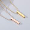 Hao Yi Nuevo Collar Hip-hop Transfronterizo de Acero Inoxidable para Hombre, Collar Tridimensional Rectangular de Estilo Frío, Joyería para Parejas