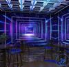 Tela de pared de extensión de espacio tridimensional de alta gama sin costuras KTV Fondo de sentido tecnológico papel tapiz de red café sala de e-sports pared de bar