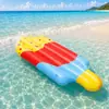 Directamente del fabricante, flotador inflable de PVC para adultos con forma de helado personalizable