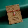 Aleación de Navidad Alce Papá Noel Árbol de Navidad Copo de Nieve Caramelo Guantes Colgante Pulsera de Tarjeta Trenzada