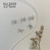 Estilo Japonês Popular Ouro e Prata Laço Joias de Nail Art Pequeno Fresco Mini Simples Laço Streamer Laço de Liga