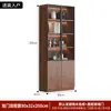 Gabinete de libros usados estilo retro personalizado puerta de vidrio exhibición gabinete de vino sala de estar del hogar estantería integrada de pared a techo mano