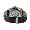 Modelo Ganador de Ebay Moda Casual Hueco Mecánico Semiautomático Reloj al por Mayor Caja Plateada Esfera Blanca Movimiento Plateado
