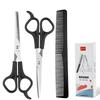 Conjunto de tesouras de barbeiro para bebês, conjunto de tesouras de dentes com franja, tesouras planas, pentes, ferramentas de beleza para animais de estimação, conjunto de tesouras de cabeleireiro