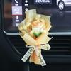 Aromaterapia para coche, salida de aire, perfume, creativo, inmortal, ramo seco, decoración para coche, adornos, fragancia, clip, rosa, venta al por mayor
