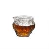 Venta al por mayor de fábrica martillo Vaso Fair de Vidrio de Borosilicato Alto engrosado con ondulaciones de agua juego de té grande Vaso Fair de nogal