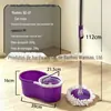 Mop Rotatório Mãos Livres para Pessoas Preguiçosas, Uso Doméstico, Mop de Limpeza em Um Passo com Balde, Conjunto Completo de Mop e Balde, Centrifugação e Lavagem Integradas
