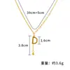 Nuevo Estilo Collar con Colgante de Letra Simple para Mujer Dorado Imitación Accesorio de Moda Versátil Campana Chapado en Oro Joyería Letras Inglesas