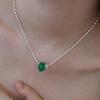 Collar de Piedra Natural de Celebridad de Internet Estilo Chino Moda Nacional Retro Nicho de Gama Alta Cadena para Cuello de Suéter con Cuentas de Ábaco Hebilla Segura