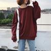 Sudadera de algodón transfronteriza estilo perezoso para mujer, primavera y otoño, fina, holgada, estilo coreano, a la moda, para estudiantes y novias.