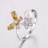 Anillo Ojo del Diablo de Moda Estilo Europeo y Americano Kenjie Anillo de Zirconia de Alta Gama de Lujo Accesible Nicho de Tendencia Ins para Mujer