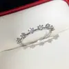 Huitan Fonte de Comércio Exterior Nova Entrada Luxo Círculo Completo Conjunto Completo Zircônia Anel Feminino Banhado a Platina Acessórios Versáteis Anel