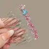 Nuevo peine anti-deslizante estilo coreano con un delicado lazo de mariposa, diseñado para mujeres, creando un peinado alto elegante, y con un elegante pasador lateral y accesorio para el cabello