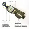 Bússola Lensática - Bússola de Navegação Dobrável Militar Modelo 27 com Mostrador Luminoso, Rotação Suave com Óleo Amortecedor, Lupa, Régua de Escala de Coordenadas 1:25000 & Bisel Rotativo - Tamanho de Bolso para Caminhada, Acampamento, Sobrevivência, Orientação