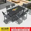 Mesas y Sillas para Patios Exteriores, Juego de Mesa y Sillas de Comedor de Madera Plástica Anticorrosiva para Exteriores, Combinación de Mesa y Sillas de Té de Ocio para Jardín Balcón al Aire Libre