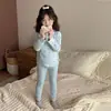 Conjunto de Ropa Interior Térmica Espesa para Niños 270g Antibacteriano Pijama Ropa de Casa para Niños y Niñas Estampado de Caricaturas