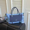 Bolso de mano a cuadros color block estilo workwear, diseño retro de patchwork naranja y verde, versátil para viajar y uso casual, bolso de hombro