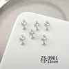 Accesorios para Uñas Cruz de Plata Pura Corazón de Cuervo, Estilo Versátil Retro Dulce y Genial, Decoraciones para Uñas Incrustadas de Diamantes