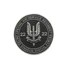 En stock Suministro Británico 22º Servicio Aéreo Especial SAS Cierre de Velcro PVC Goma 3D Insignia Bolsas Exteriores