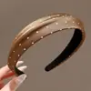 Diadema de ala ancha, estilo coreano, versátil, copa alta, diadema elegante, estilo femenino elegante, accesorio de pelo popular retro moderno