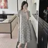Bata de Rayón para Mujer con Almohadillas para el Pecho, Verano Linda Caricatura Cuello Redondo Delgado Manga Corta Vestido Camisón, Ropa de Casa, Se Puede Usar Afuera
