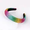 Diadema nueva transfronteriza para mujer, diadema barroca europea y americana con pedrería, accesorios para el cabello, diadema de esponja con estampado de leopardo, tocado
