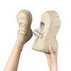 Zapatos Mary Jane franceses de punta redonda que aumentan la altura para mujer, primavera y otoño 2026, nuevos zapatos de cuero de suela gruesa estilo británico vintage negros