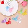 Chaveiro Coração Estrela de Gelatina Acrílico Novo Macaron Versátil Acessório DIY Pingente de Bolsa