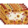 Amazon Halloween Acción de Gracias Manteles Individuales Calabaza Hoja de Arce Manteles Individuales Pavo Otoño Decoración de Mesa Manteles Individuales Resistentes al Calor