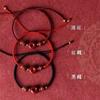 Pulsera de hebilla de seguridad de cinabrio natural para mujer, tobillera de cuerda roja, pulsera año de nacimiento año del conejo, pulsera de pareja para novias al por mayor