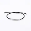 Diseño Moderno Acero de Titanio Pulseras de Pareja de Nicho Trenzadas Ajustables de Acero Inoxidable Pulsera de Tubo Curvo Estilo Ins con Opción de Grabado