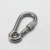 Mosquetón de Resorte de Acero Inoxidable Jrsgs304 con Argolla y Tapa, Mosquetón de Cable de Acero, Gancho de Seguridad para Exteriores de Alta Resistencia y Carga