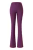 Conjunto de jaqueta curta com zíper e capuz iaiamgia slim fit e calça com estampa de letras e design de costura em contraste