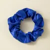 Elástico de Cabelo de Cetim para Amazon Transfronteiriço Laço de Cabelo de Tecido Acessório de Cabelo de Cor Sólida Europeu e Americano Corda de Cabelo Simples Ornamento de Cabelo Atacado