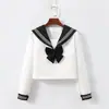Fábrica en nombre del paquete posventa collar negro blanco tres uniforme jk traje de marinero jk escuela para traje jk falda jk falda plisada