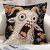 Funda de almohada serie animales lindos más vendida en Amazon transfronterizo, funda de cojín de felpa corta con bordado de imitación para sofá del hogar