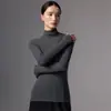 Suéter de malha fina ultrafina, estilo básico simples para mulheres, adequado para usar sozinho ou em camadas, top suave e versátil