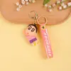 Chaveiro Cartoon Shin Chan Cinético Chaveiro de Borracha para Bolsa Chaveiro de Carro Casa Quarto Pingente de Chave de PVC