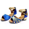 Zapatos de Baile Latino para Niñas, Zapatos de Práctica para Niños con Tacón Medio, Zapatos de Baile de Salón Nacionales para Adultos Principiantes de Suela Blanda, Zapatos de Baile para Niños