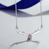 Fujian y Guangdong Joyería Internacional Cadena de Ciervo de Plata 925 Cadena para Clavícula de Mujer Colgante Accesorios Personalizados Versátiles Regalo de Cumpleaños