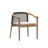Combinação de Mesa e Cadeiras para Exterior Pátio Jardim Móveis Simples Casuais Sala de Sol Sala de Jantar Externa Cadeira Mesa de Jantar em Madeira Maciça