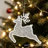 Adornos para Árbol de Navidad, Decoraciones Navideñas, Colgantes Festivos, Papá Noel Transfronterizo, Caballo Mecedora, Linterna, Reno, Luces de Estrella de Cinco Puntas