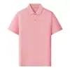 Camisas Polo de Verão Customizadas com Manga Curta, 40 Fios de Algodão Mercerizado de Fibra Longa, para Equipe de Gerenciamento e Funcionários da Dji
