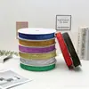 Fita com glitter, fita de veludo com glitter colorida, fita para presente de Natal, materiais para acessório de cabelo com laço DIY, fita com glitter