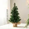 Vários Tipos de Árvores de Natal de Mesa, Árvores de Natal Nevadas com Flocos no Estilo Ins Nórdico, Árvores de Natal Artificiais Xadrez no Estilo Country Americano